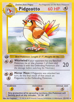 Pidgeotto card for Base Set