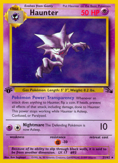 Haunter card for Fossil