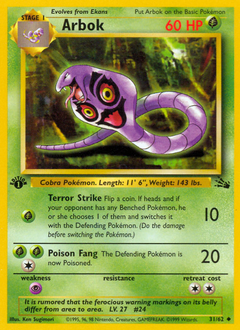 Arbok card for Fossil
