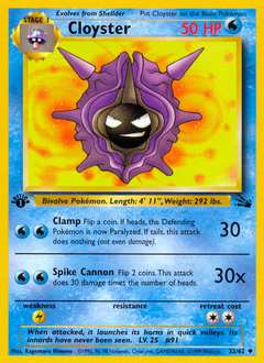 Cloyster card for Fossil