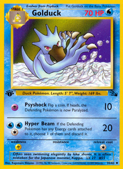 Golduck card for Fossil