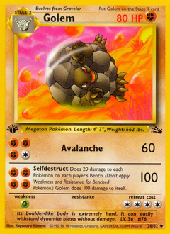Golem card for Fossil