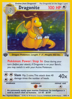 Dragonite card for Fossil