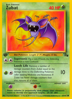 Zubat card for Fossil