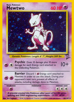 Mewtwo card for Base Set 2