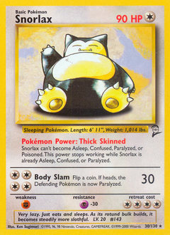 Snorlax card for Base Set 2