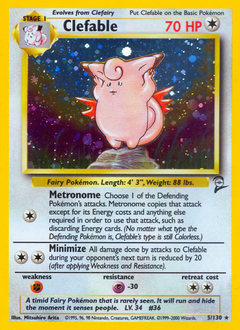 Clefable card for Base Set 2