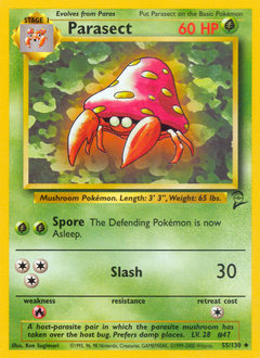 Parasect card for Base Set 2