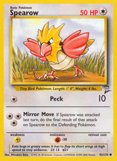 Spearow card for Base Set 2