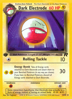 Dark Electrode card for Team Rocket
