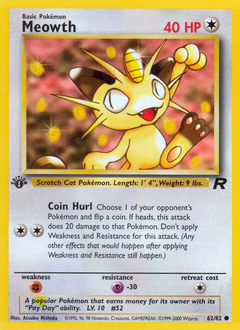 Meowth card for Team Rocket