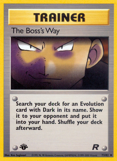 The Boss’s Way card for Team Rocket