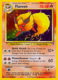 Flareon card for Legendary Collection
