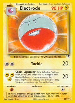 Electrode card for Legendary Collection