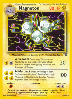 Magneton card for Legendary Collection