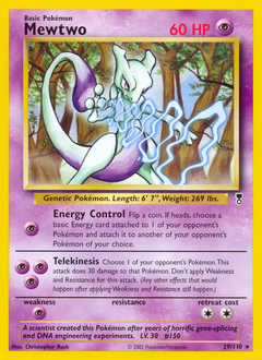 Mewtwo card for Legendary Collection