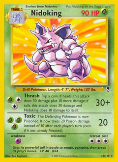Nidoking card for Legendary Collection
