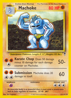 Machoke card for Legendary Collection