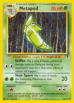 Metapod card for Legendary Collection
