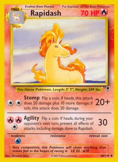 Rapidash card for Legendary Collection