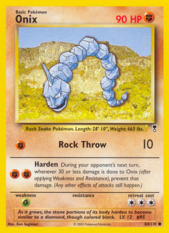 Onix card for Legendary Collection