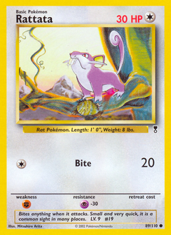 Rattata card for Legendary Collection