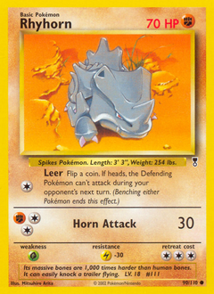 Rhyhorn card for Legendary Collection