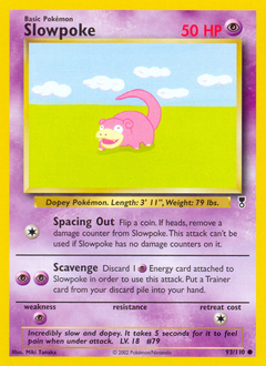Slowpoke card for Legendary Collection