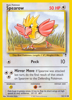 Spearow card for Legendary Collection