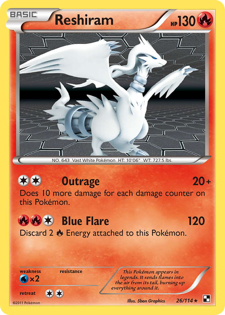 Reshiram EX - Shiny Collection #22 Pokemon Card