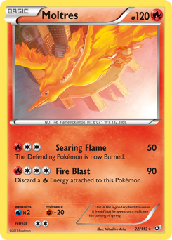 Moltres card for Legendary Treasures