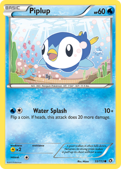 Piplup card for Legendary Treasures