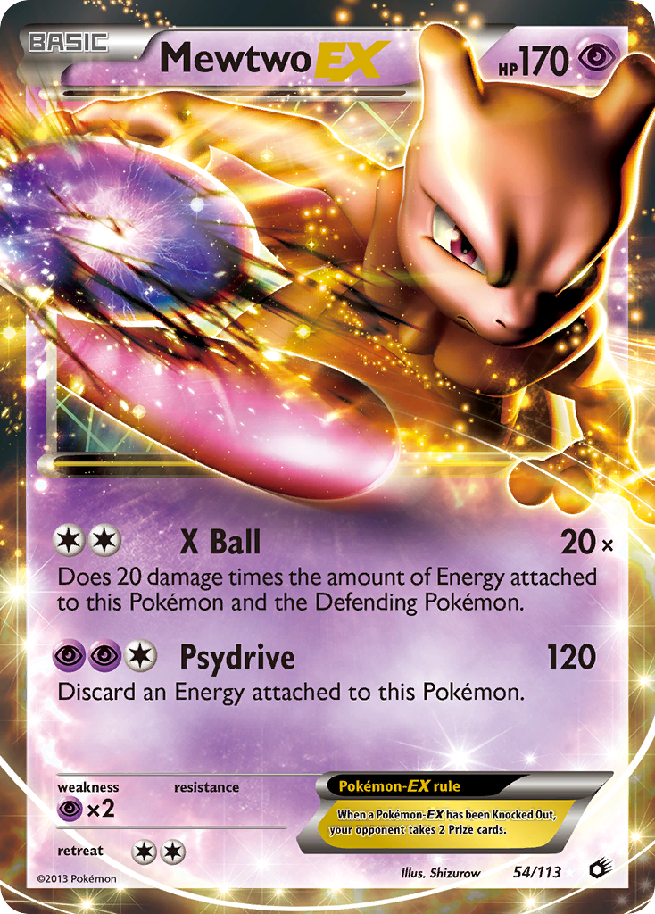 Mewtwo EX 54 Legendary Treasures 2013 Pokemon Card