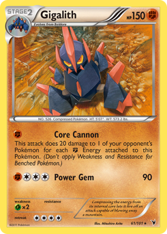 Gigalith card for Noble Victories