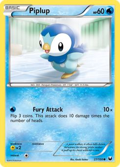 Piplup card for Dark Explorers