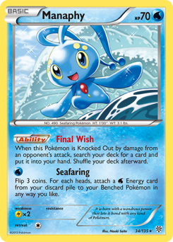 Manaphy card for Plasma Storm