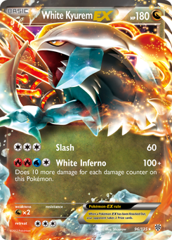 White Kyurem-EX card for Plasma Storm