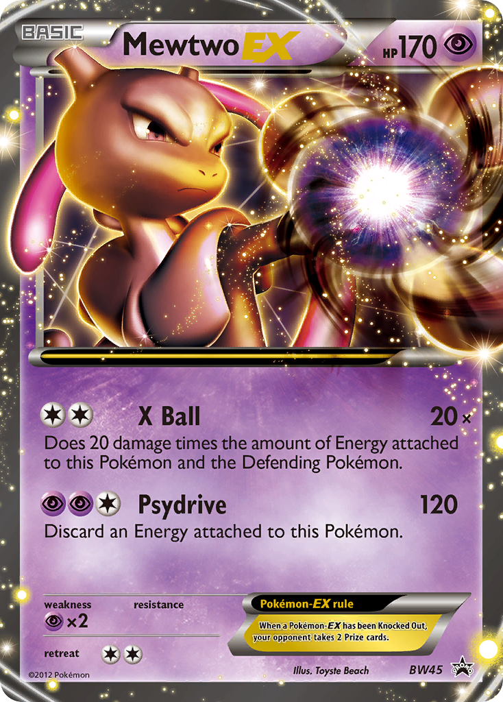 Mewtwo EX BW45 BW Black Star Promos 2011 Pokemon Card