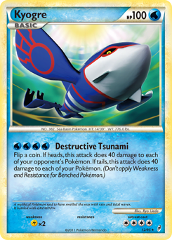 Kyogre card for Call of Legends