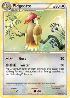 Pidgeotto card for Call of Legends