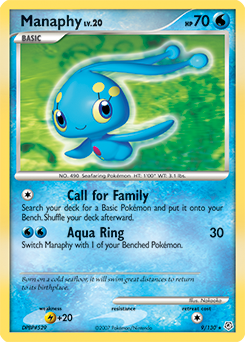 Manaphy card for Diamond & Pearl