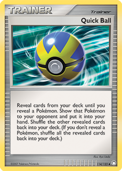 Quick Ball card for Mysterious Treasures