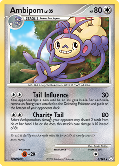 Ambipom card for Mysterious Treasures