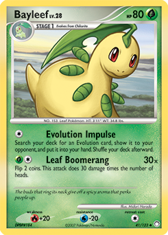 Bayleef card for Mysterious Treasures