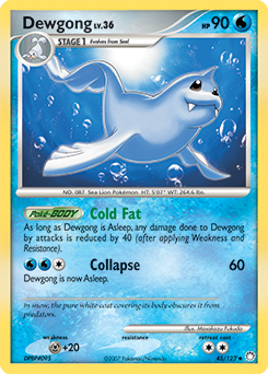 Dewgong card for Mysterious Treasures