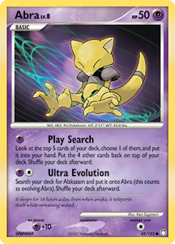 Abra card for Mysterious Treasures