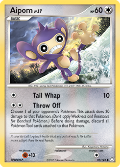 Aipom card for Mysterious Treasures