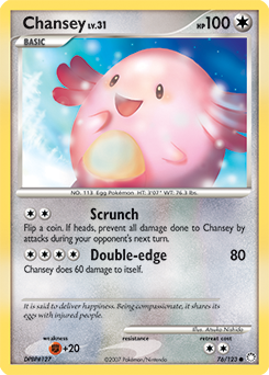 Chansey card for Mysterious Treasures