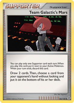 Team Galactic’s Mars card for Secret Wonders