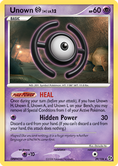 Unown H card for Great Encounters